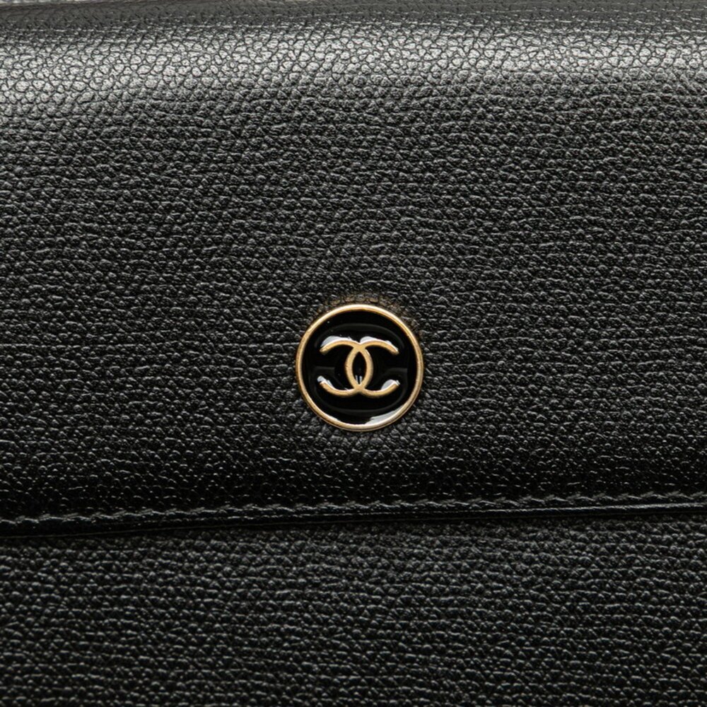 CHANEL Authentic Black Leather Wallet - Picture 7 of 10